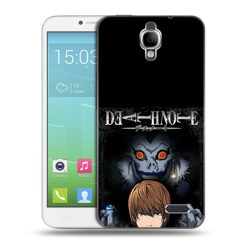 Силиконовый чехол на Alcatel One Touch Idol с принтом Death note Тетрадь смерти Силиконовый чехол на Alcatel One Touch Idol с принтом Death note Тетрадь смерти