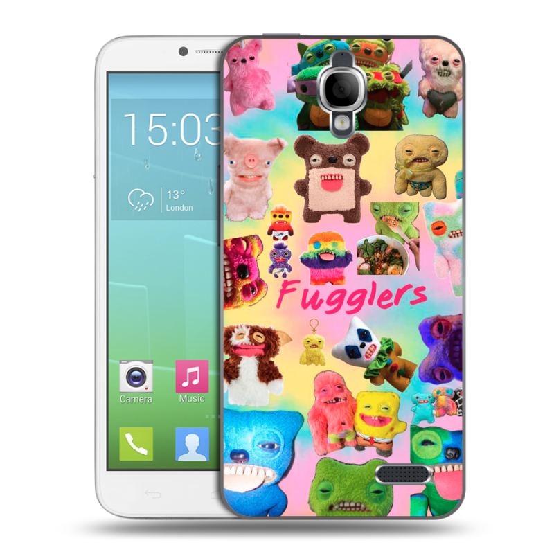 Силиконовый чехол на Alcatel One Touch Idol с принтом Флагер Fuggler Силиконовый чехол на Alcatel One Touch Idol с принтом Флагер Fuggler