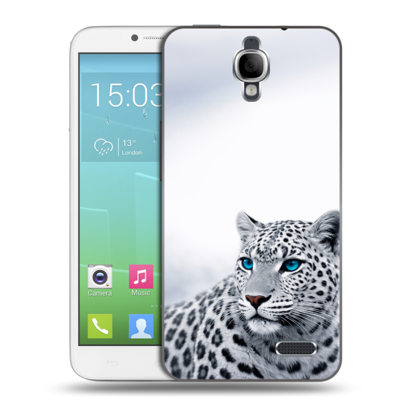 Силиконовый чехол на Alcatel One Touch Idol с принтом женский Силиконовый чехол на Alcatel One Touch Idol с принтом женский