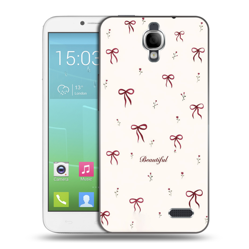 Силиконовый чехол на Alcatel One Touch Idol с принтом для девочек Силиконовый чехол на Alcatel One Touch Idol с принтом для девочек