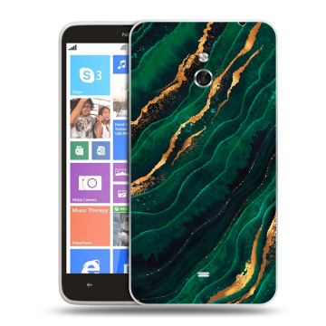 Пластиковый чехол на Nokia Lumia 1320 с принтом Мрамор зеленое золото Пластиковый чехол на Nokia Lumia 1320 с принтом Мрамор зеленое золото