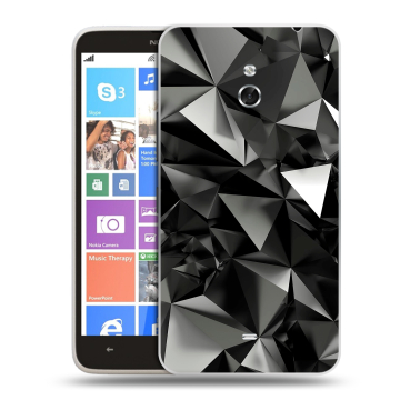 Пластиковый чехол на Nokia Lumia 1320 с принтом Черные кристаллы Пластиковый чехол на Nokia Lumia 1320 с принтом Черные кристаллы