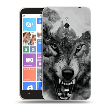 Пластиковый чехол на Nokia Lumia 1320 с принтом Волк Пластиковый чехол на Nokia Lumia 1320 с принтом Волк
