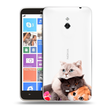 Пластиковый чехол на Nokia Lumia 1320 с принтом Кошки Пластиковый чехол на Nokia Lumia 1320 с принтом Кошки