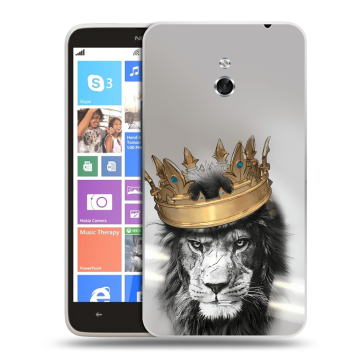 Пластиковый чехол на Nokia Lumia 1320 с принтом Лев с короной Пластиковый чехол на Nokia Lumia 1320 с принтом Лев с короной
