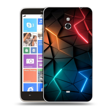 Пластиковый чехол на Nokia Lumia 1320 с принтом Абстракция неон Пластиковый чехол на Nokia Lumia 1320 с принтом Абстракция неон
