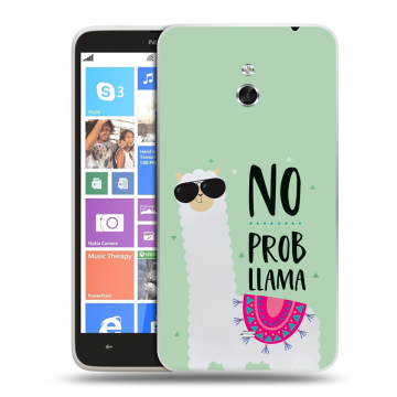 Пластиковый чехол на Nokia Lumia 1320 с принтом Лама Пластиковый чехол на Nokia Lumia 1320 с принтом Лама