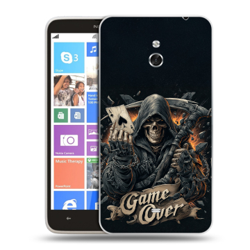 Пластиковый чехол на Nokia Lumia 1320 с принтом Скелет карты Пластиковый чехол на Nokia Lumia 1320 с принтом Скелет карты