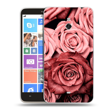 Пластиковый чехол на Nokia Lumia 1320 с принтом Цветы розы Пластиковый чехол на Nokia Lumia 1320 с принтом Цветы розы