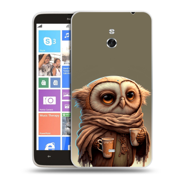 Пластиковый чехол на Nokia Lumia 1320 с принтом Сова Пластиковый чехол на Nokia Lumia 1320 с принтом Сова