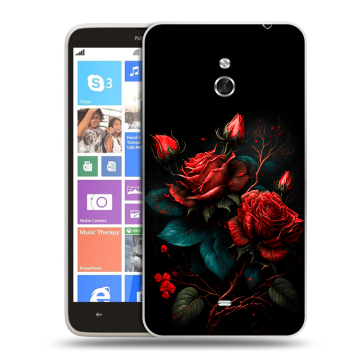 Пластиковый чехол на Nokia Lumia 1320 с принтом Розы красные