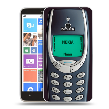 Пластиковый чехол на Nokia Lumia 1320 с принтом Старый телефон Пластиковый чехол на Nokia Lumia 1320 с принтом Старый телефон