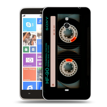 Пластиковый чехол на Nokia Lumia 1320 с принтом Кассета