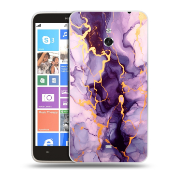 Пластиковый чехол на Nokia Lumia 1320 с принтом Мрамор