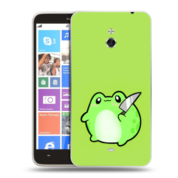 Пластиковый чехол на Nokia Lumia 1320 с принтом Лягушенок