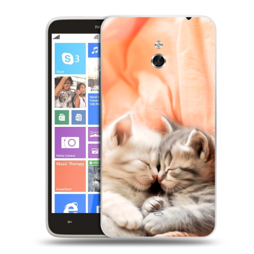 Пластиковый чехол на Nokia Lumia 1320 с принтом Котята