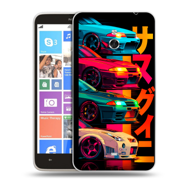 Пластиковый чехол на Nokia Lumia 1320 с принтом Гоночные машины