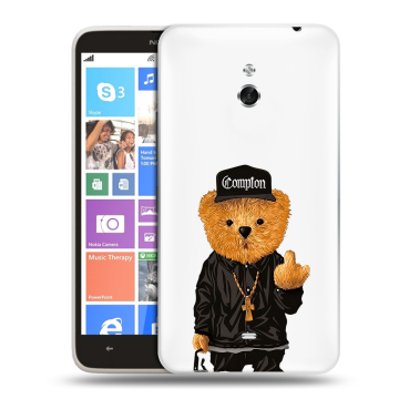 Пластиковый чехол на Nokia Lumia 1320 с принтом Плюшевый медведь