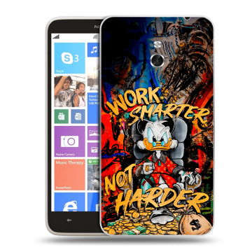 Пластиковый чехол на Nokia Lumia 1320 с принтом Дональд Дак Деньги