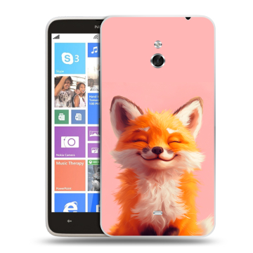 Пластиковый чехол на Nokia Lumia 1320 с принтом милая лиса