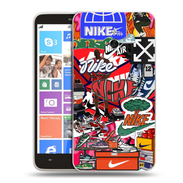 Пластиковый чехол на Nokia Lumia 1320 с принтом Найк Nike яркий