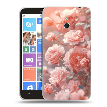 Пластиковый чехол на Nokia Lumia 1320 с принтом Розовые розы