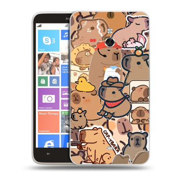 Пластиковый чехол на Nokia Lumia 1320 с принтом капибара