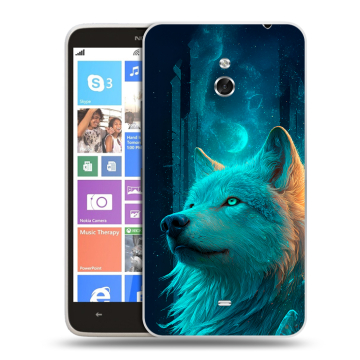 Пластиковый чехол на Nokia Lumia 1320 с принтом бабочки саккура