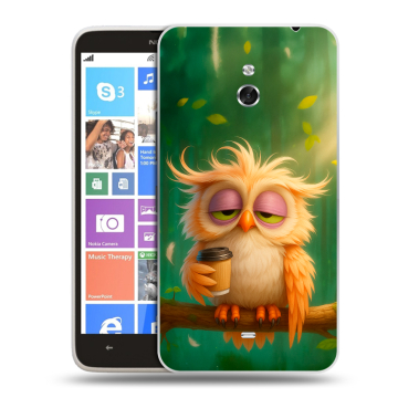 Пластиковый чехол на Nokia Lumia 1320 с принтом сова