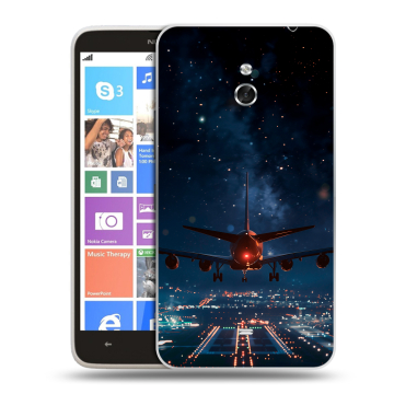 Пластиковый чехол на Nokia Lumia 1320 с принтом самолет