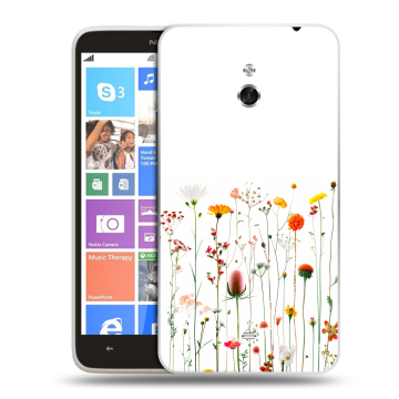 Пластиковый чехол на Nokia Lumia 1320 с принтом цветы