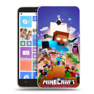 Пластиковый чехол на Nokia Lumia 1320 с принтом Майнкрафт Minecraft Пластиковый чехол на Nokia Lumia 1320 с принтом Майнкрафт Minecraft