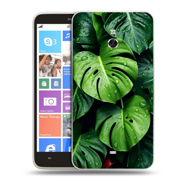 Пластиковый чехол на Nokia Lumia 1320 с принтом Листья