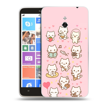 Пластиковый чехол на Nokia Lumia 1320 с принтом Hello Kitty Хелоу Кити