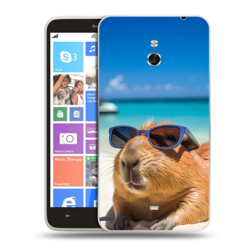 Пластиковый чехол на Nokia Lumia 1320 с принтом Капибара