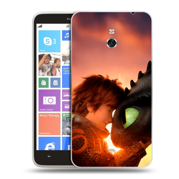 Пластиковый чехол на Nokia Lumia 1320 с принтом Как приручить дракона