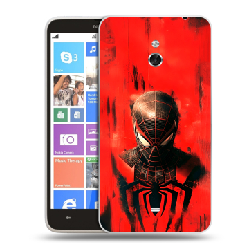 Пластиковый чехол на Nokia Lumia 1320 с принтом человек паук spiderman