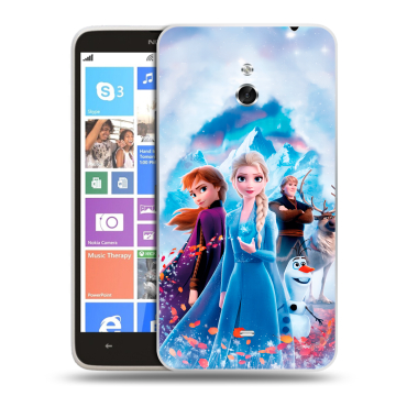 Пластиковый чехол на Nokia Lumia 1320 с принтом Холодное сердце Frozen