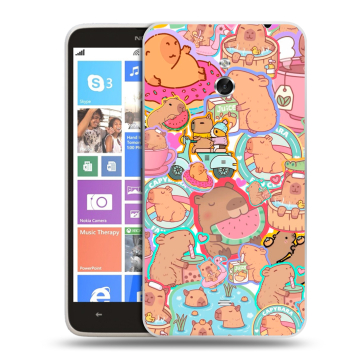 Пластиковый чехол на Nokia Lumia 1320 с принтом капибары