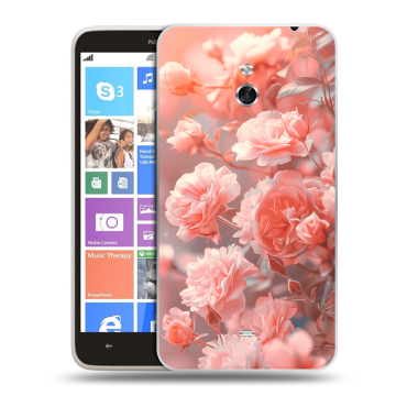 Пластиковый чехол на Nokia Lumia 1320 с принтом Розы цветы