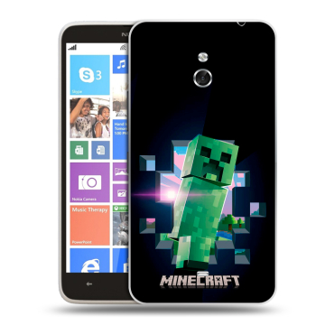 Пластиковый чехол на Nokia Lumia 1320 с принтом Майнкрафт Minecraft