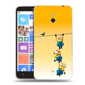 Пластиковый чехол на Nokia Lumia 1320 с принтом Миньоны