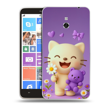 Пластиковый чехол на Nokia Lumia 1320 с принтом для девочек