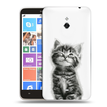 Пластиковый чехол на Nokia Lumia 1320 с принтом Котенок