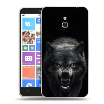 Пластиковый чехол на Nokia Lumia 1320 с принтом Волк