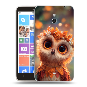 Пластиковый чехол на Nokia Lumia 1320 с принтом Милая сова