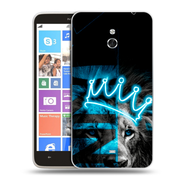 Пластиковый чехол на Nokia Lumia 1320 с принтом Король лев