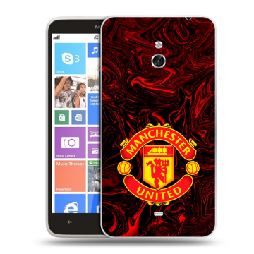 Пластиковый чехол на Nokia Lumia 1320 с принтом Manchester United