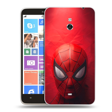 Пластиковый чехол на Nokia Lumia 1320 с принтом Spiderman Человек паук