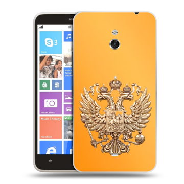 Пластиковый чехол на Nokia Lumia 1320 с принтом Герб Флаг России